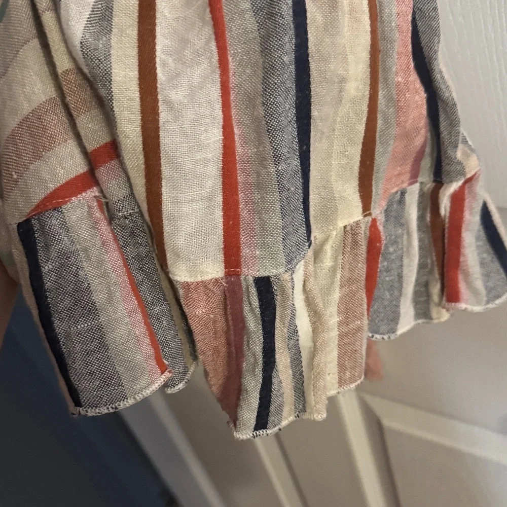 Free People Multicolor Striped Wrap Dress